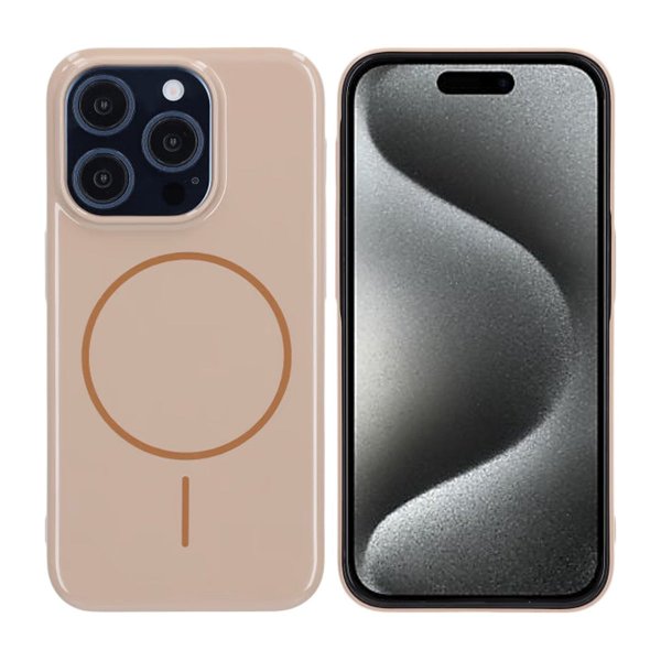 iPhone 15 Pro Deksel TPU MagSafe Glatt Gull