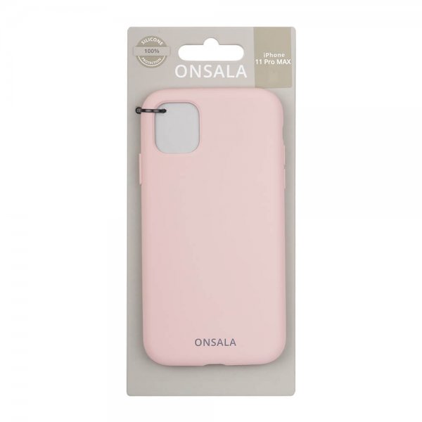 Onsala iPhone 11 Pro Max Deksel Silikon Sand Pink