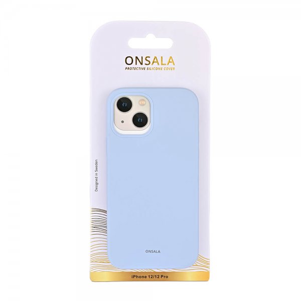 Onsala iPhone 12/iPhone 12 Pro Deksel Silikon Light Blue