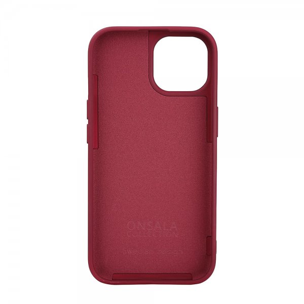 Onsala iPhone 15 Deksel Silicone Touch MagSeries Deep Red