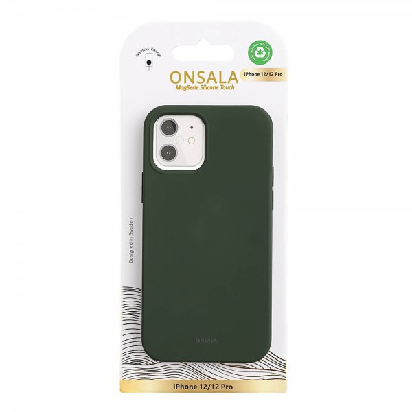 Onsala iPhone 12/iPhone 12 Pro Deksel Silicone Touch Olive Green