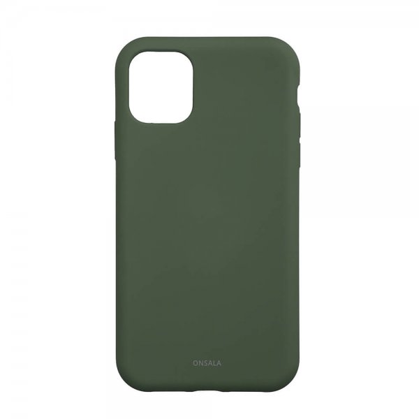Onsala iPhone 11 Deksel Silicone Touch Olive Green