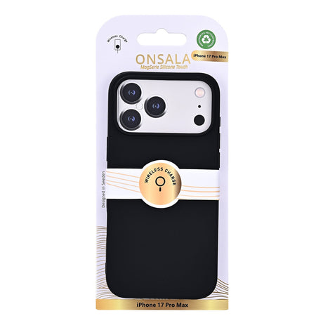 Onsala iPhone 17 Pro Max/iPhone 18 Pro Max Deksel Silikonfølelse Svart