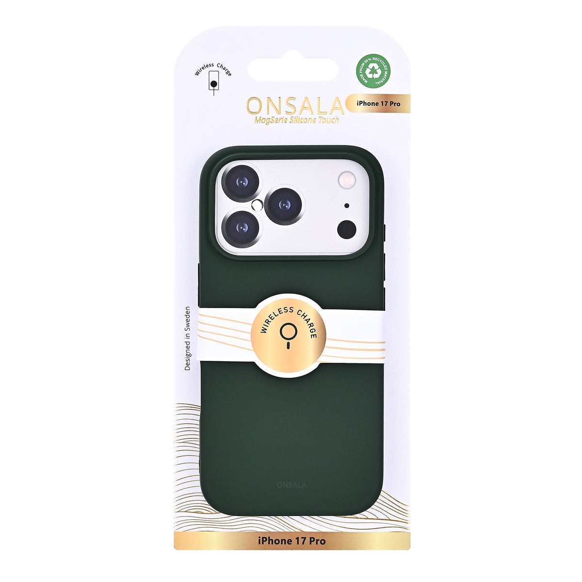 Onsala iPhone 17 Pro/iPhone 18 Pro Deksel Silikonfølelse Olive Green