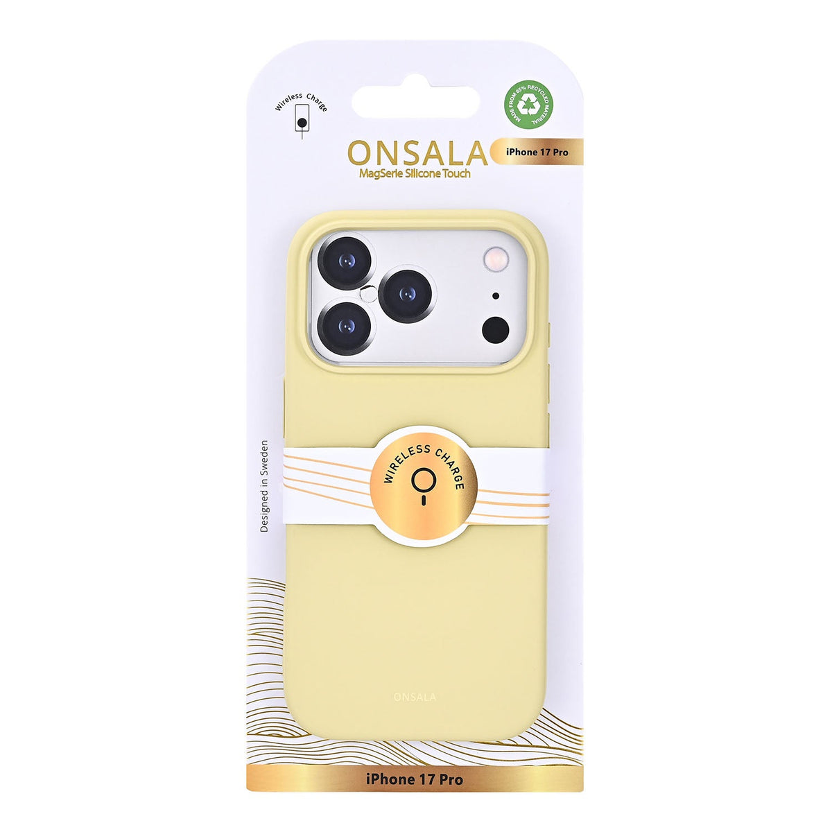 Onsala iPhone 17 Pro/iPhone 18 Pro Deksel Silikonfølelse Lemon