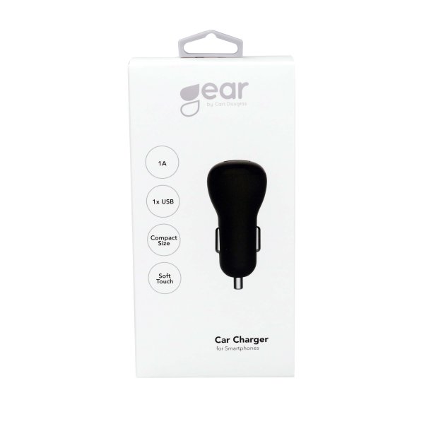 Gear Biladdare 1xUSB 1A Svart