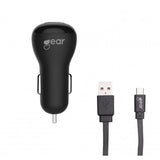 Gear Billader 2xUSB 2.4A Micro-USB Kabel 1m Svart