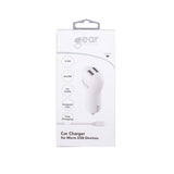 Gear Billaddare 2xUSB 2.4A Micro-USB Kabel 1m Hvit