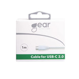 Gear Ladekabel USB-A til USB-C 1m Hvit