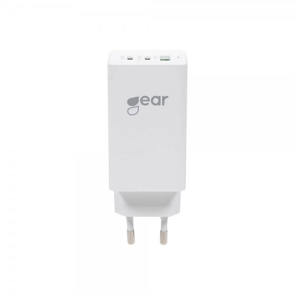 Gear Lader GAN 2xUSB-C + 1xUSB-A PD 65W Hvit