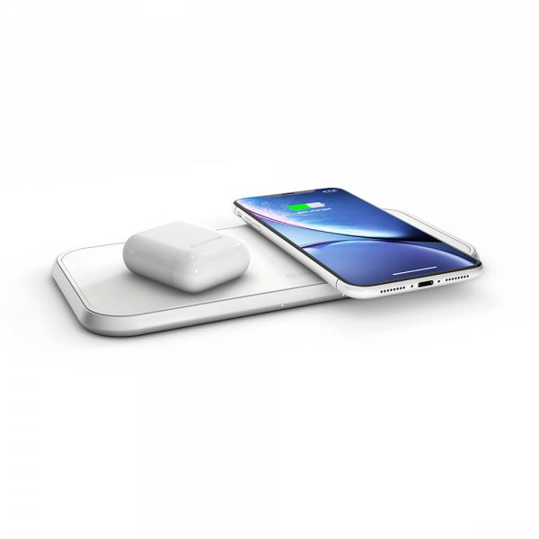Zens Dual Aluminium Trådløs Charger Hvit