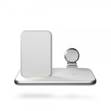 Zens 4 in 1 Stand+Watch Trådløs Charger Aluminium Hvit