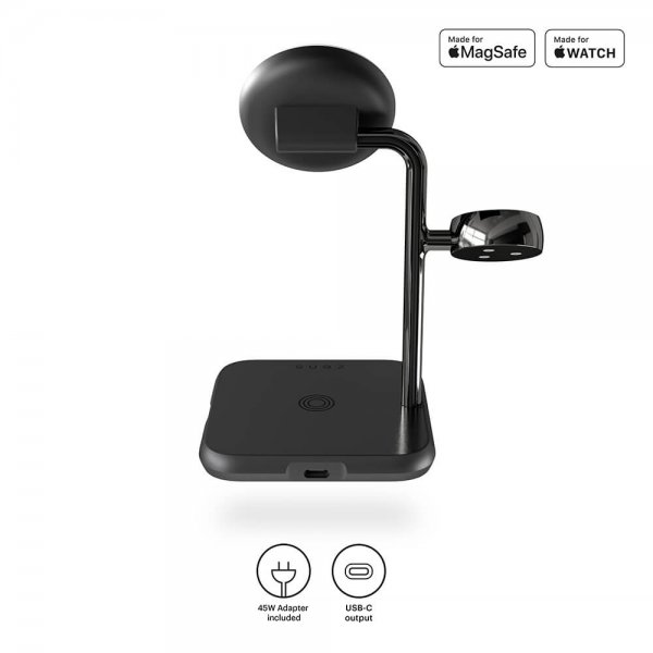 Zens 4-in-1 MagSafe + Watch Trådløs Charging Station Svart