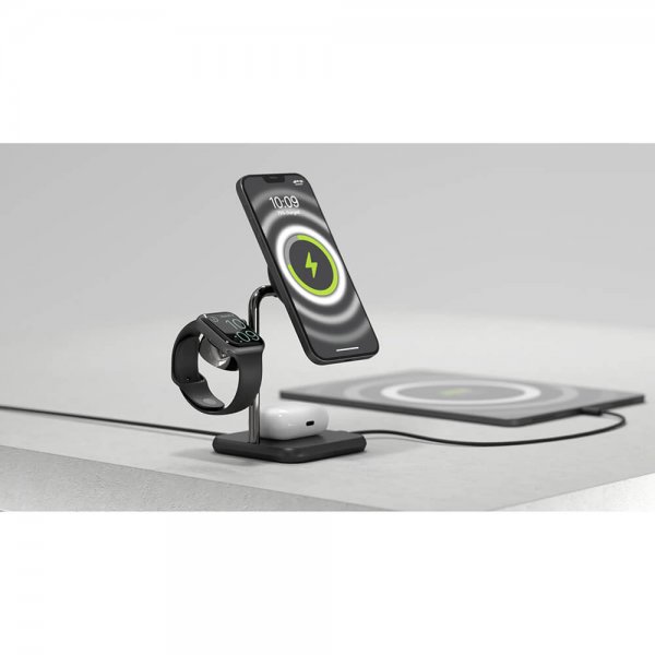 Zens 4-in-1 MagSafe + Watch Trådløs Charging Station Svart