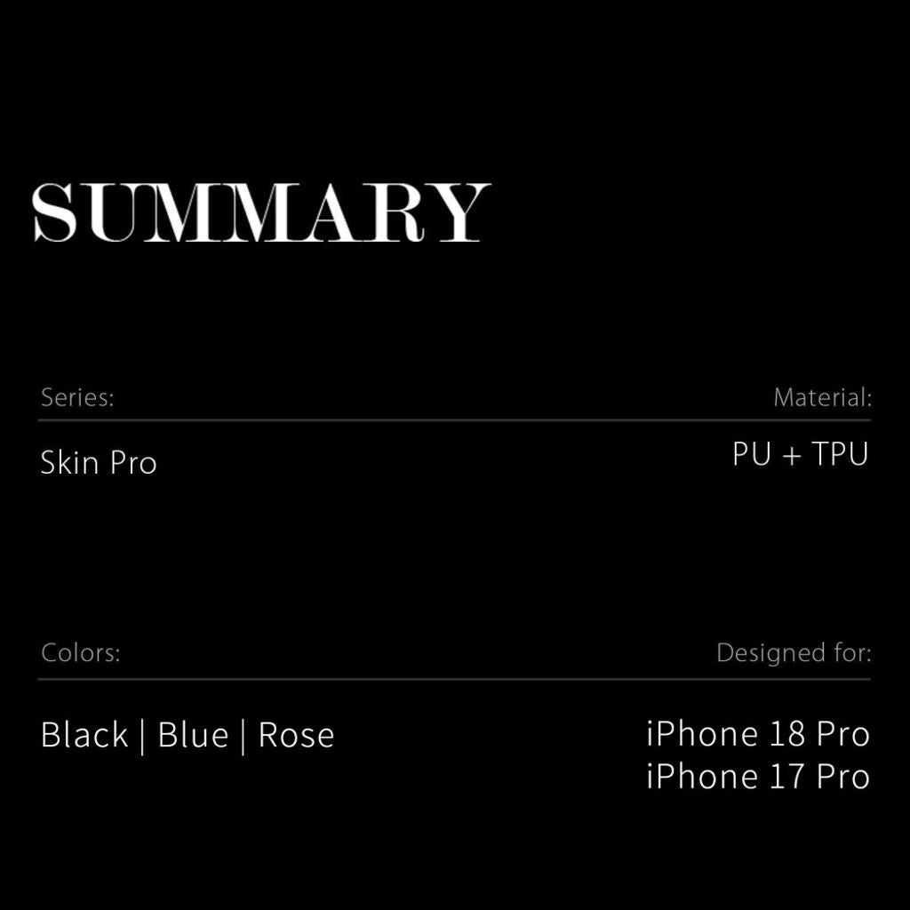 Dux Ducis iPhone 17 Pro/iPhone 18 Pro Etui Skin Pro Series Svart