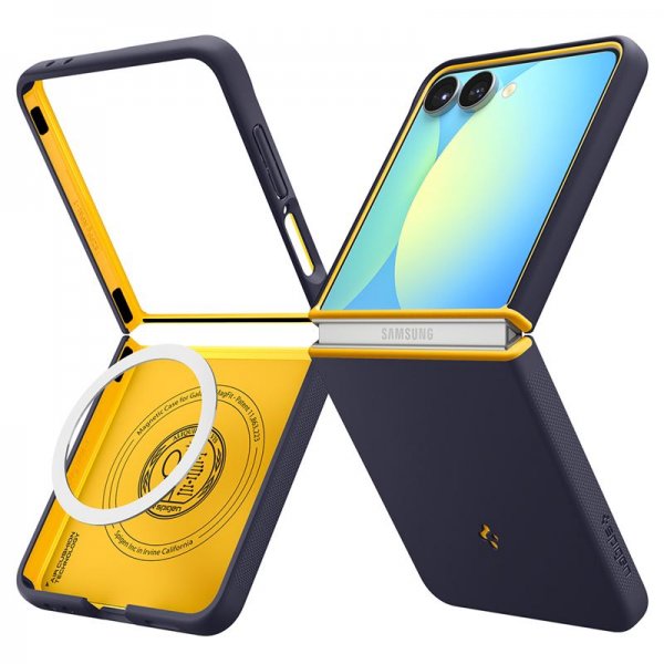 Spigen Samsung Galaxy Z Flip 7 Deksel Nano Pop MagFit Blueberry Navy