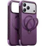 Torras iPhone 18 Pro Max Deksel Ostand Q3 Rugged Plum Purple