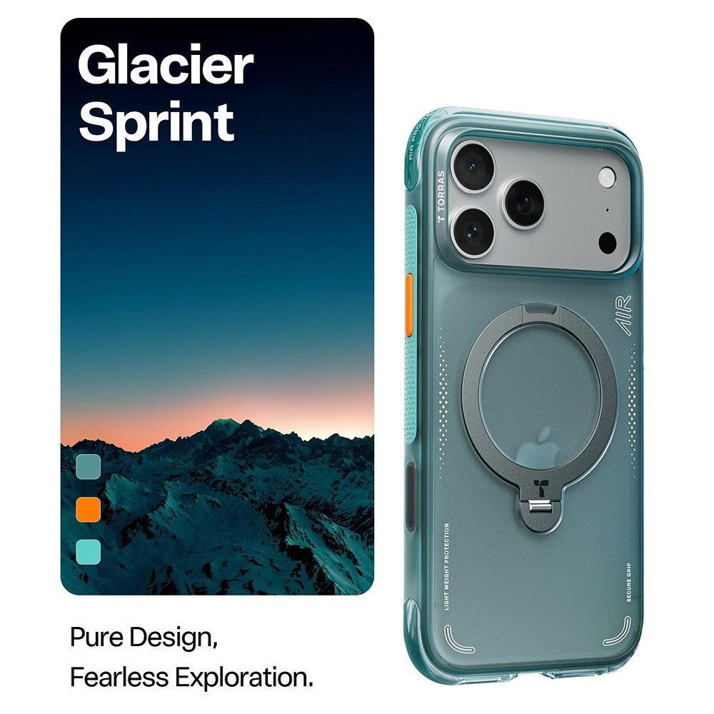 Torras iPhone 17 Pro Max Deksel Ostand Q3 Air Glacier Sprint