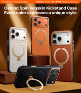 Torras iPhone 17 Pro Deksel Ostand Q3 Vegskin Pearl Gray
