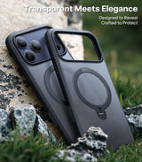 Torras iPhone 17 Pro Max Deksel Ostand Q3 Spin Obsidian Black