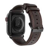 Dux Ducis Apple Watch 44/45/46mm/Ultra 49mm Armbånd Äkta Läder Mörkbrun