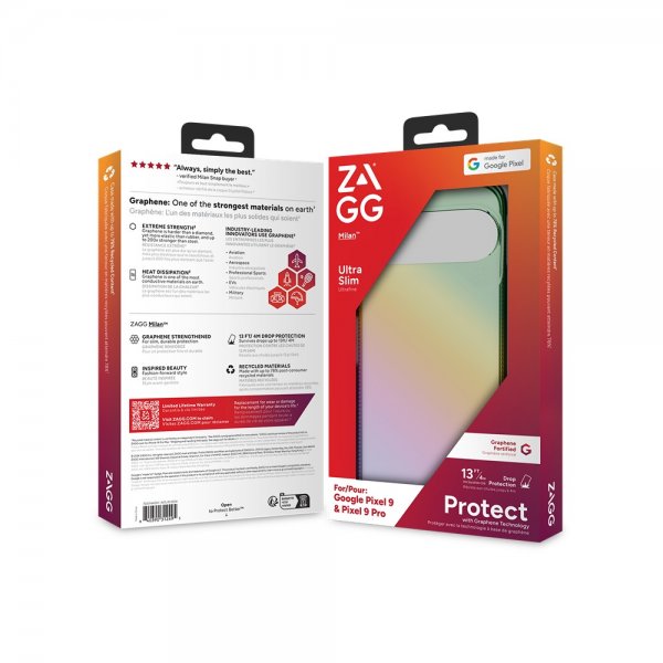 Zagg Google Pixel 9/Pixel 9 Pro Deksel Milan Iridescent