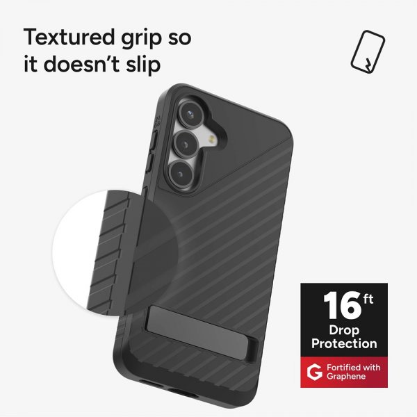 Zagg Samsung Galaxy S25 Deksel Denali Kickstand Svart