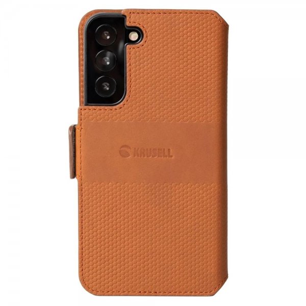 Krusell Samsung Galaxy S22 Plus Etui Leather PhoneWallet Cognac