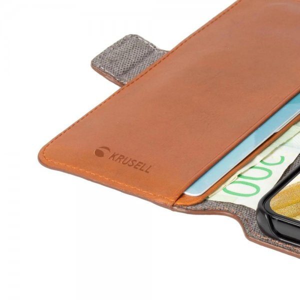 Krusell Samsung Galaxy S22 Plus Etui Leather PhoneWallet Cognac
