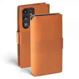 Krusell Samsung Galaxy S22 Ultra Etui Leather PhoneWallet Cognac
