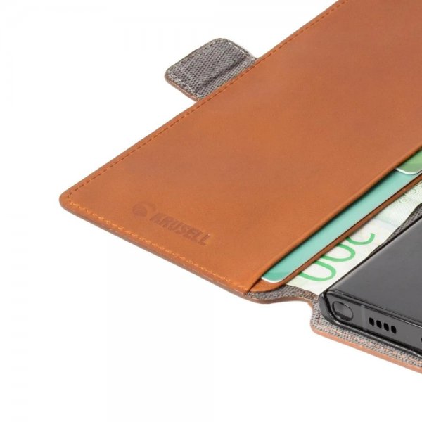 Krusell Samsung Galaxy S22 Ultra Etui Leather PhoneWallet Cognac