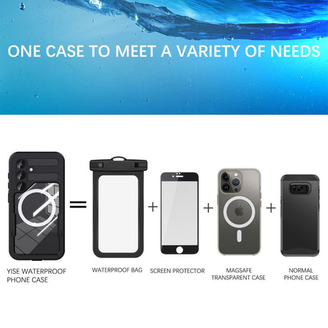 Redpepper Samsung Galaxy S25 Deksel Vanntett IP68 MagSafe Svart
