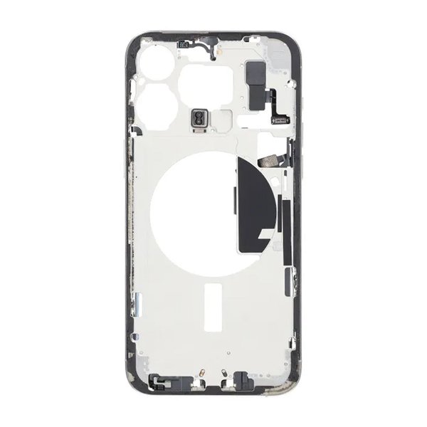 Midtramme med smådeler for iPhone 15 Pro Max - Hvit Titan OEM