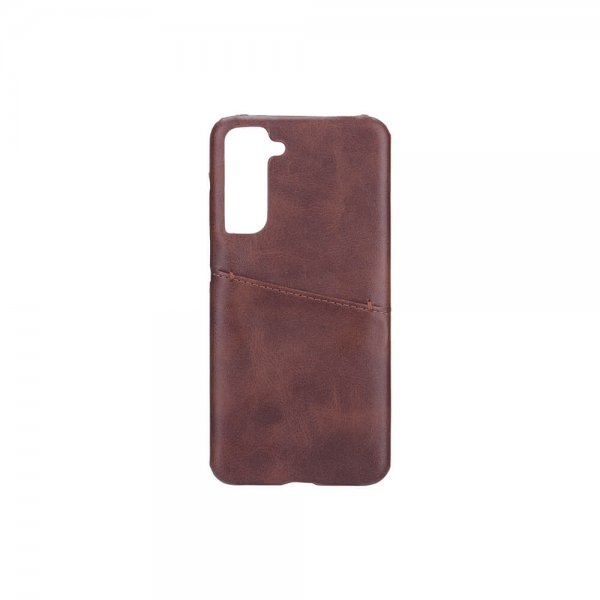 Onsala Samsung Galaxy S21 FE Deksel med en Kortlomme Brun
