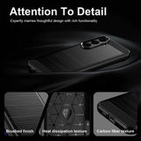 Samsung Galaxy S26 FE Deksel Borstad Kolfibertextur Svart
