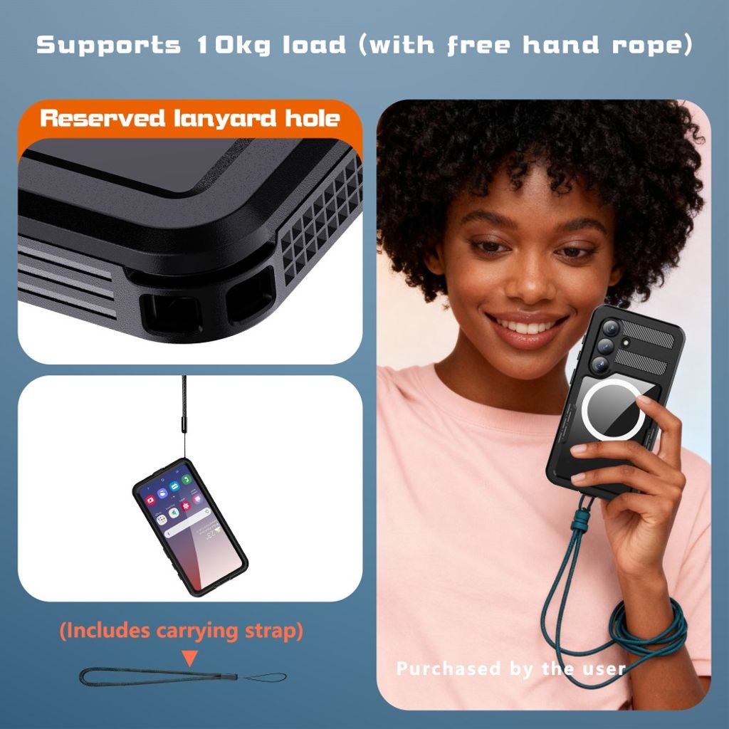 Redpepper Samsung Galaxy S26 Deksel Vanntett IP68 MagSafe Svart