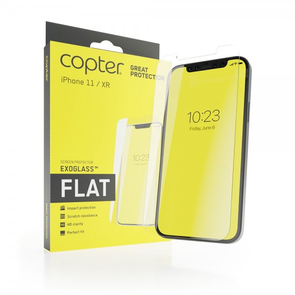 Copter iPhone Xr/11 Skjermbeskytter Exoglass Flat