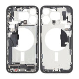 Midtramme med smådeler for iPhone 15 Pro Max - svart titan OEM