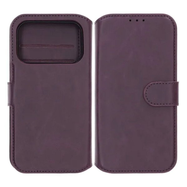 Rvelon iPhone 17 Pro Max Etui 4 Kortlomme Avtakbart deksel Lilla