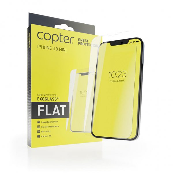 Copter iPhone 13 Mini Skjermbeskytter ExoGlass Flat