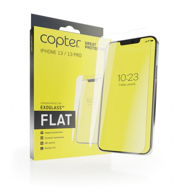 Copter iPhone 13/iPhone 13 Pro Skjermbeskytter ExoGlass Flat