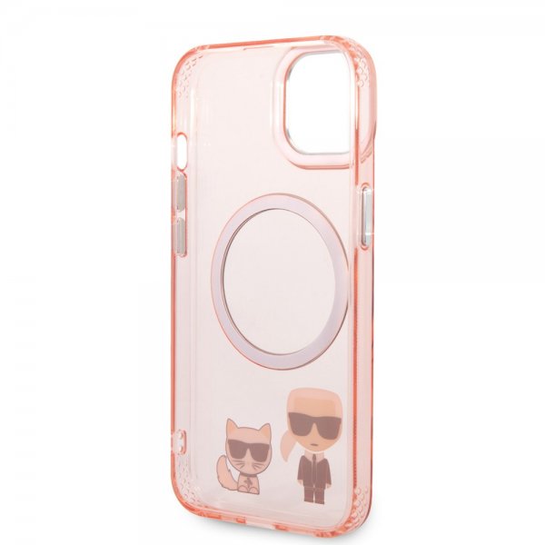 Karl Lagerfeld iPhone 14 Plus Deksel Karl & Choupette MagSafe Rosa