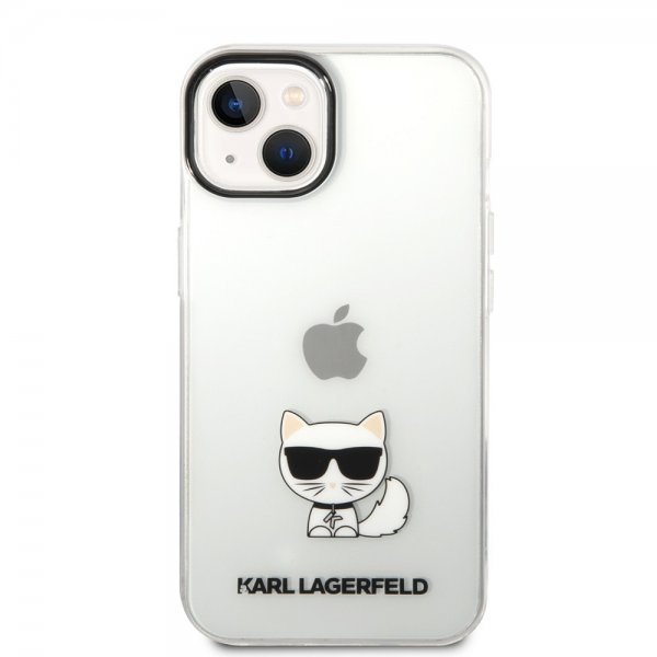 Karl Lagerfeld iPhone 14 Deksel Printed Choupette Transparent