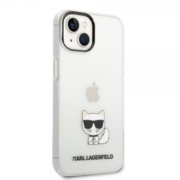 Karl Lagerfeld iPhone 14 Deksel Printed Choupette Transparent