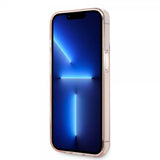 Karl Lagerfeld iPhone 14 Pro Deksel Monogram Vertical Stripe Rosa
