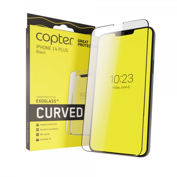 Copter iPhone 14 Plus Skjermbeskytter Exoglass Curved