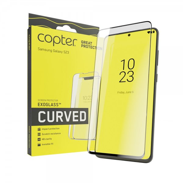 Copter Samsung Galaxy S23 Skjermbeskytter Exoglass Curved
