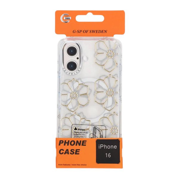iPhone 16 Deksel Mønster MagSafe Blomster