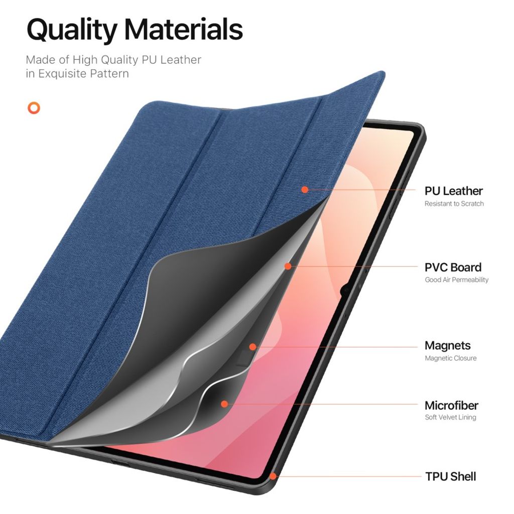 Dux Ducis Samsung Galaxy Tab S11 Ultra/S12 Ultra Etui DOMO Series Blå