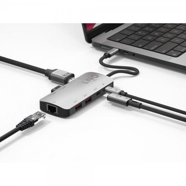 LINQ by Elements 8 in 1 PRO 8K USB-C Multiport Hub